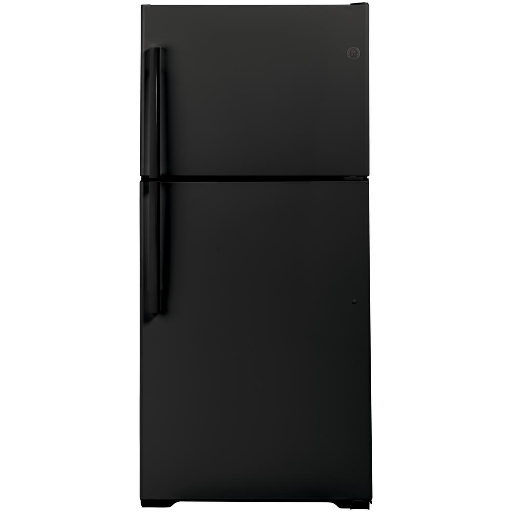 GE 19.1 cu. ft. Top Freezer Refrigerator in BlackGTS19KGNRBB The