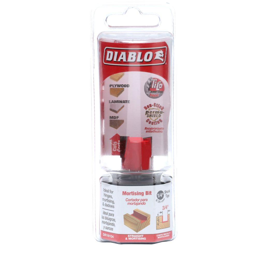 Diablo 3/4 inch x 1/2 inch Carbide Mortising Router Bit by Diablo