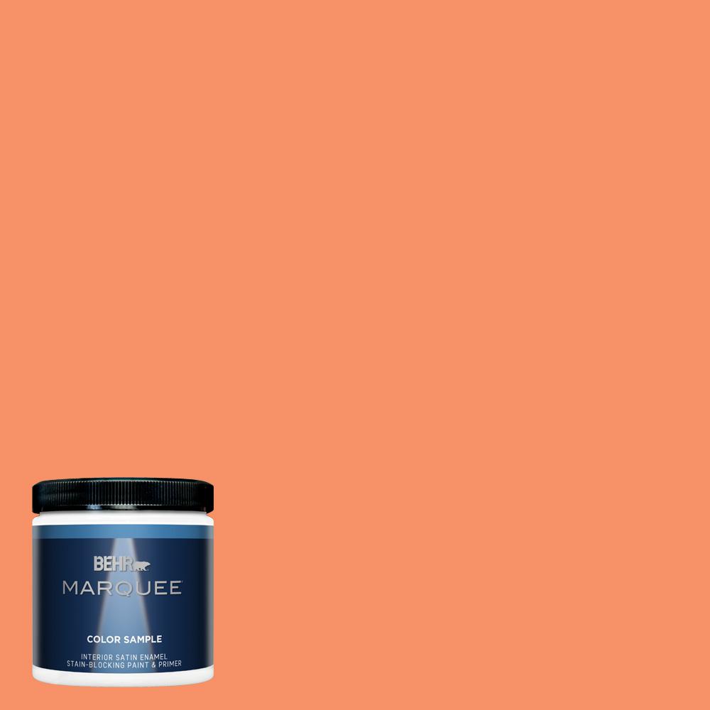 BEHR MARQUEE 8 oz. #210B-5 Tangerine Dream Satin Enamel Interior ...