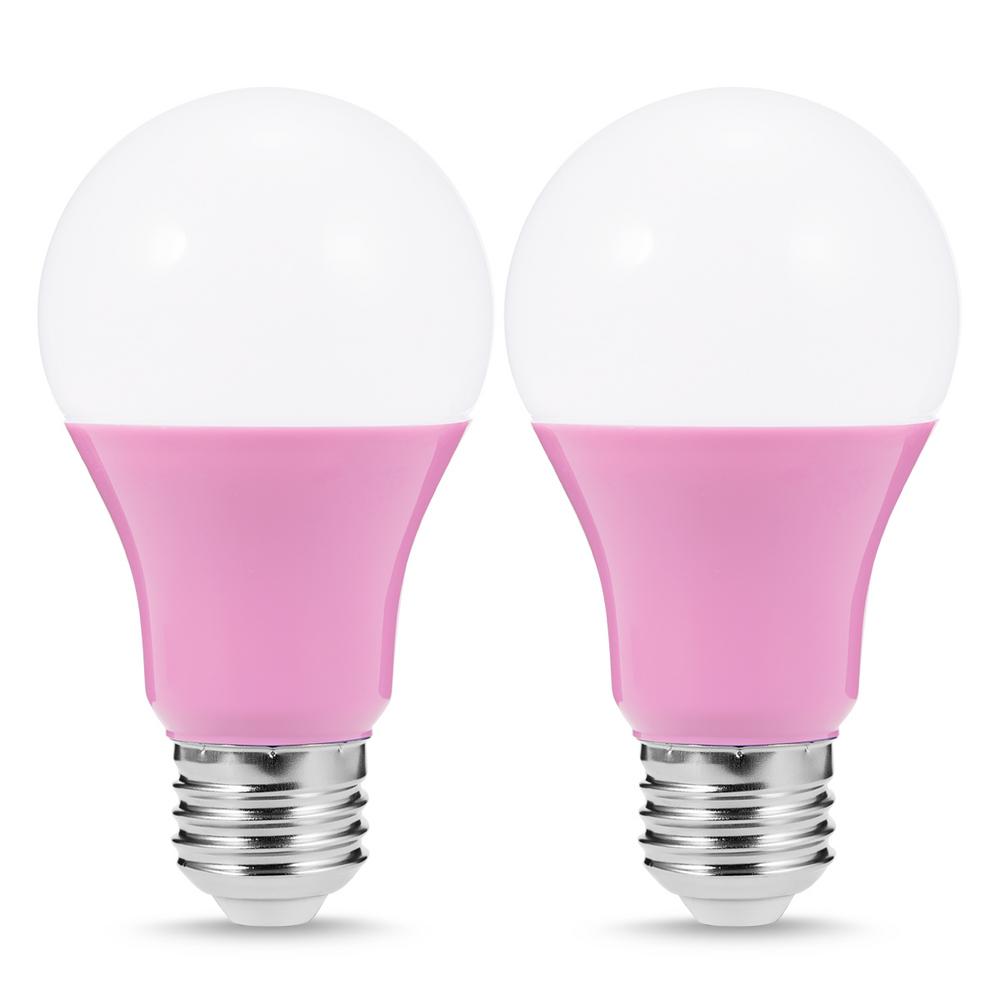 YANSUN 40-Watt Equivalent A19 5-Watt Non-Dimmable Pink LED Colored ...