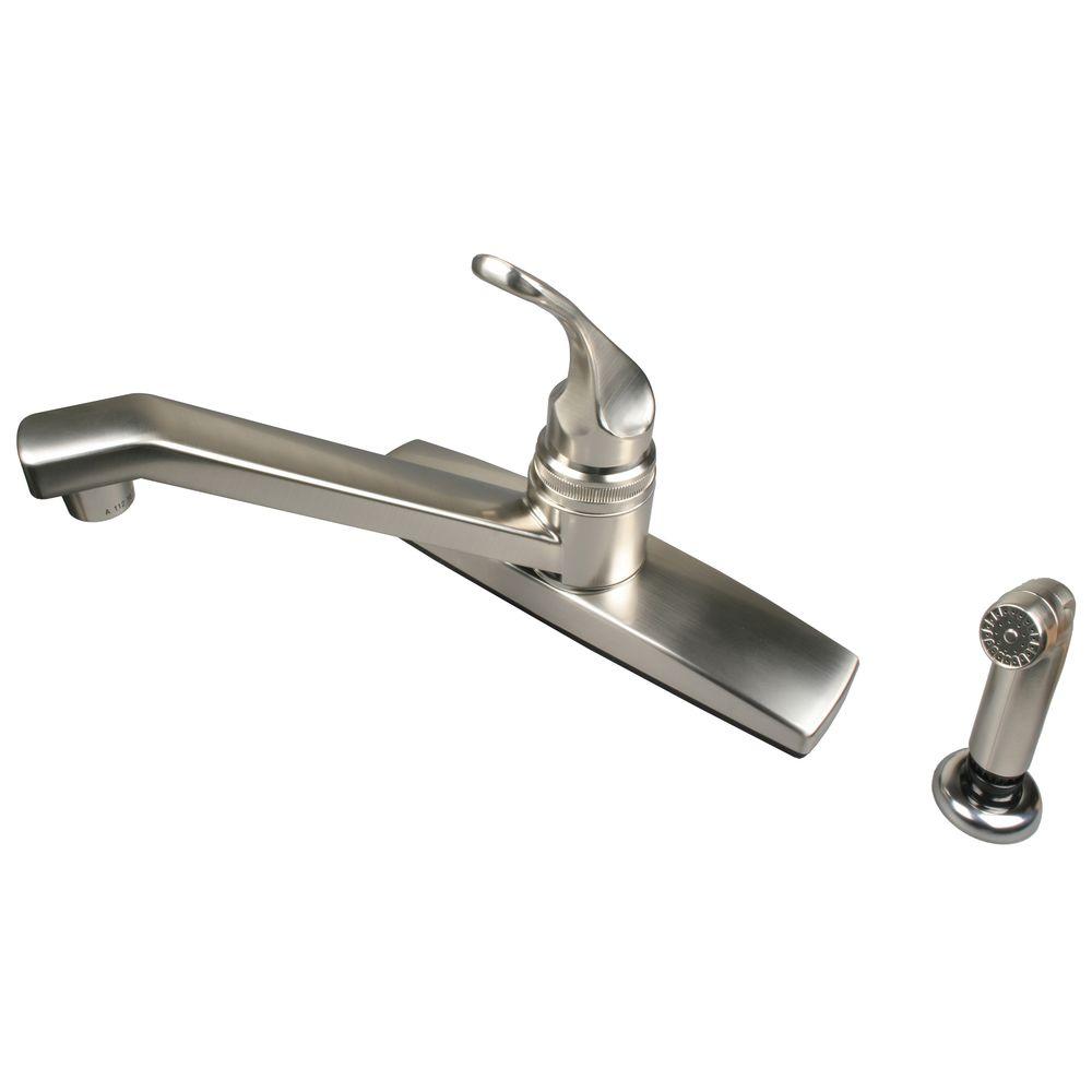 UPC 885316015029 product image for Ultra Faucets Kitchen. Non Metallic 1-Handle Side Sprayer Kitchen Faucet Stainle | upcitemdb.com