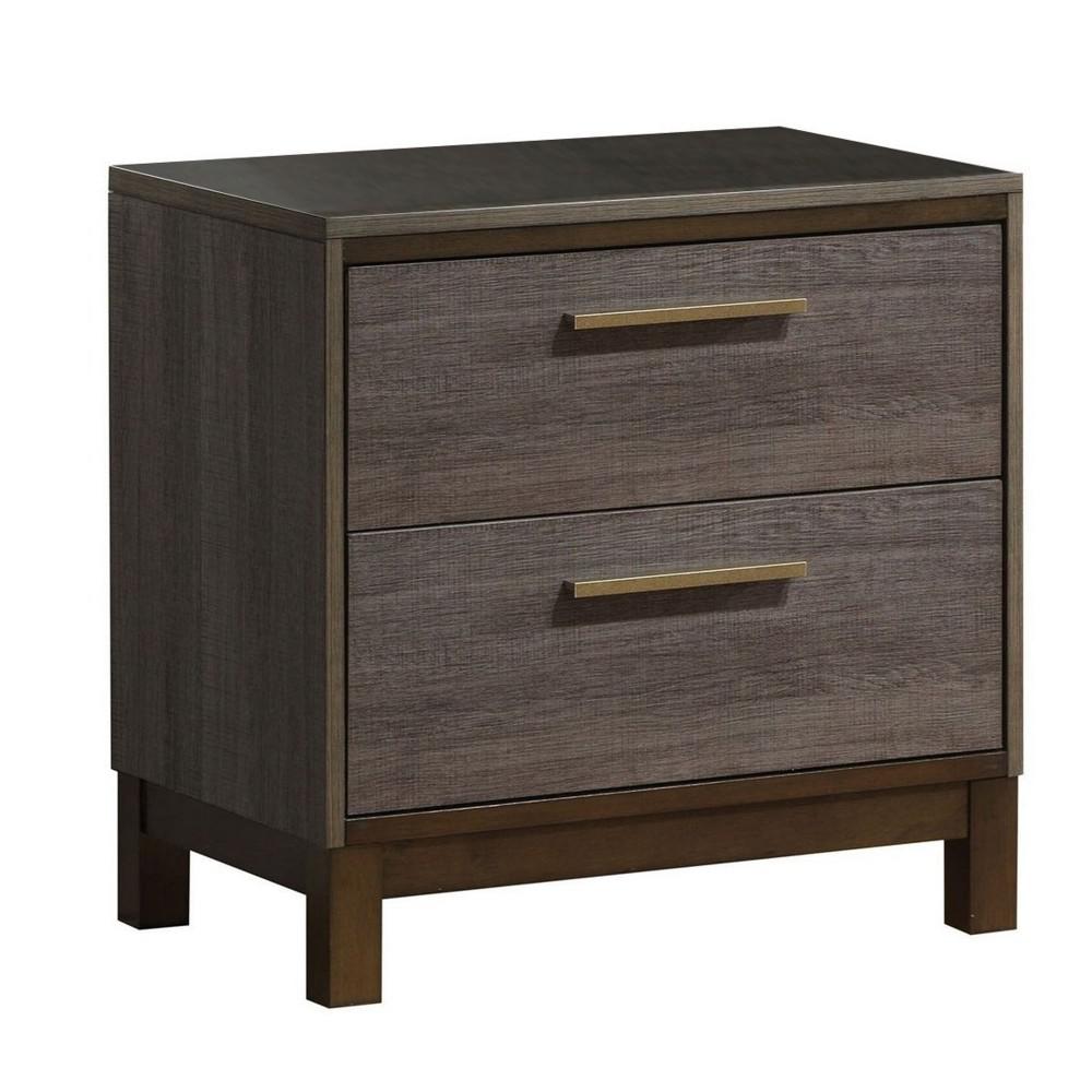 Benjara Antique Gray Manvel Contemporary Style Night Stand Bm123878 The Home Depot