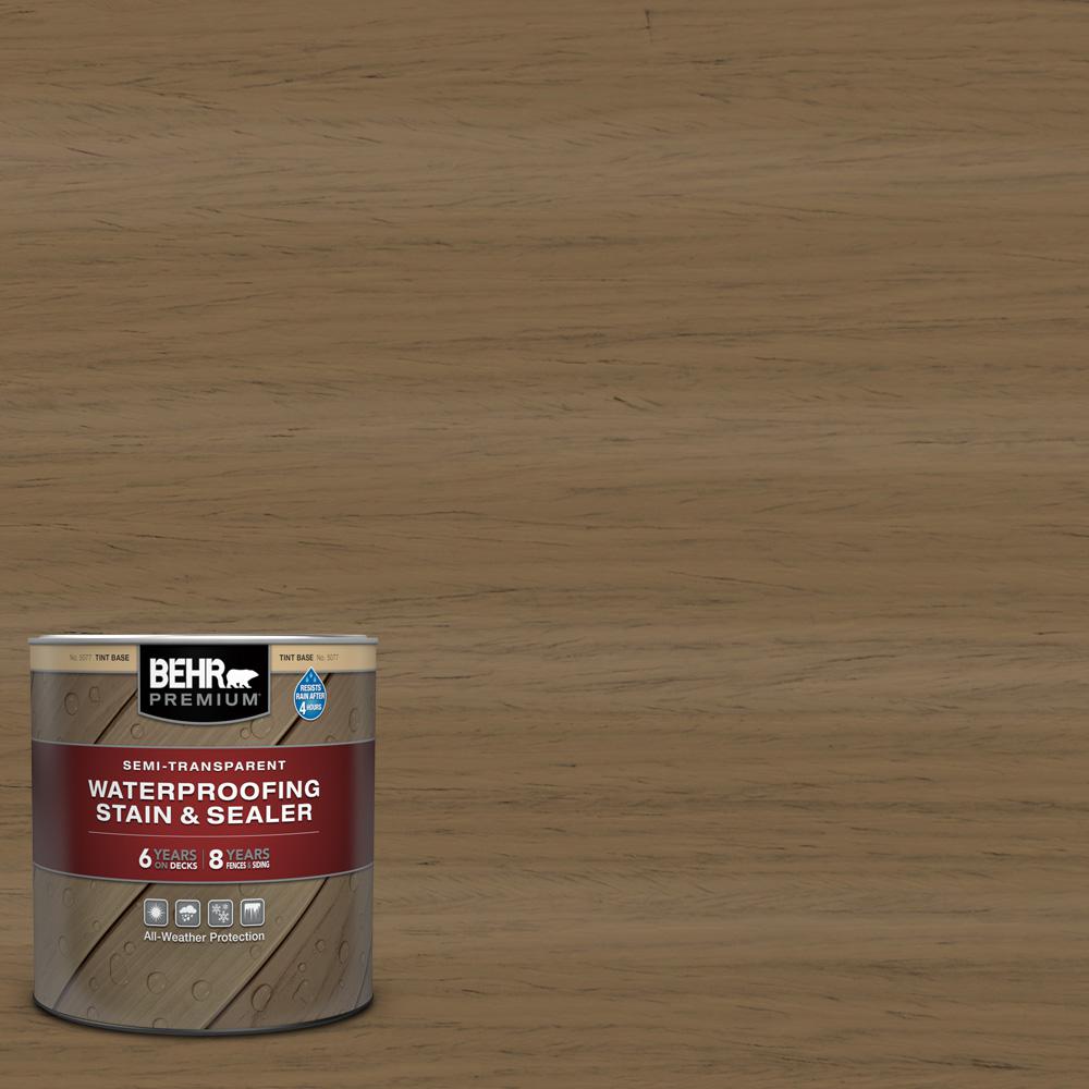 BEHR Premium 1 qt. ST147 Castle Gray SemiTransparent Waterproofing