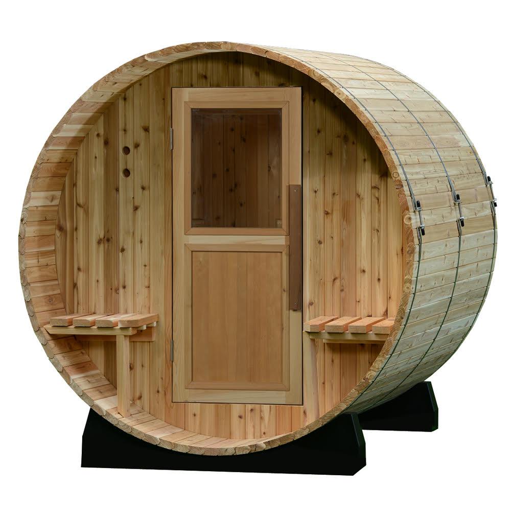 ALMOST HEAVEN SAUNAS Audra Cedar 4 Person Electric Canopy Barrel Sauna   Almost Heaven Saunas Infrared Saunas Ahcpy66ru 64 1000 