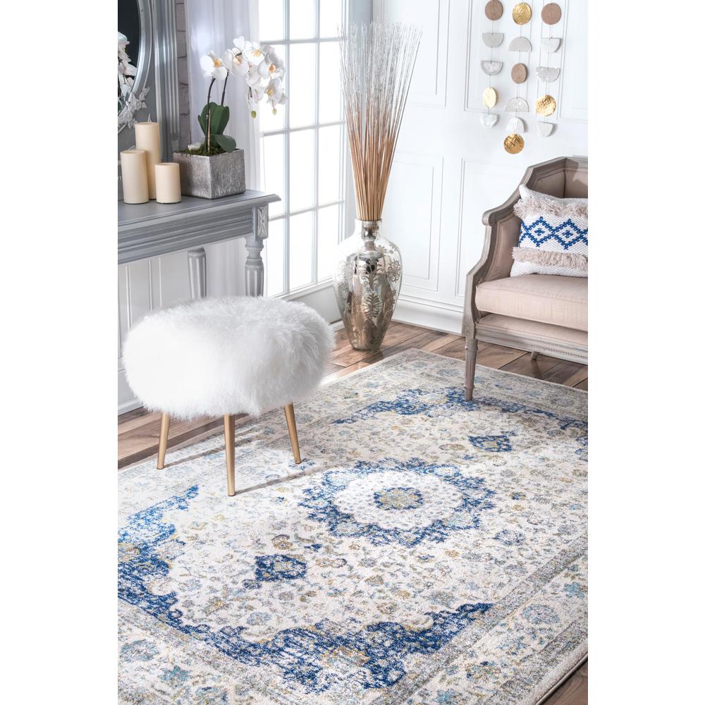 nuLOOM Verona Vintage Persian Blue 8 ft. x 10 ft. Area RugRZBD07A