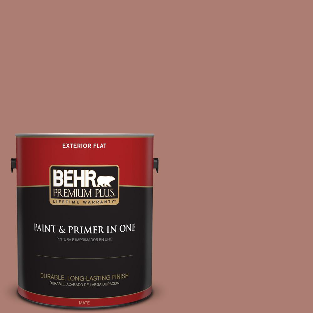 Behr Premium Plus 1 Gal Ppu2 11 Mars Red Flat Exterior Paint And Ppu2 11 Mars Red Flat Exterior Paint And