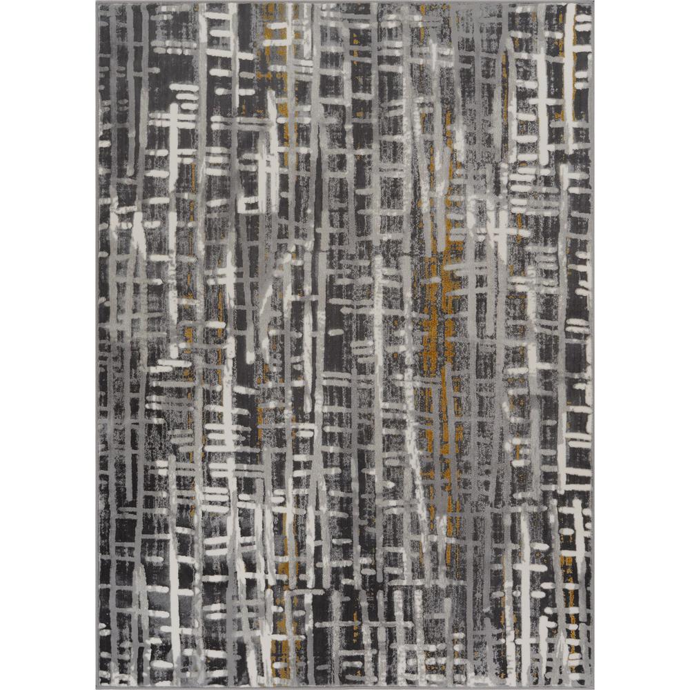 Well Woven Siggi Unimaginable 3 Ft 11 In X 5 Modern Siggi Unimaginable 3 Ft 11 In X 5 Modern Distressed Checd Box Grey Area Rug
