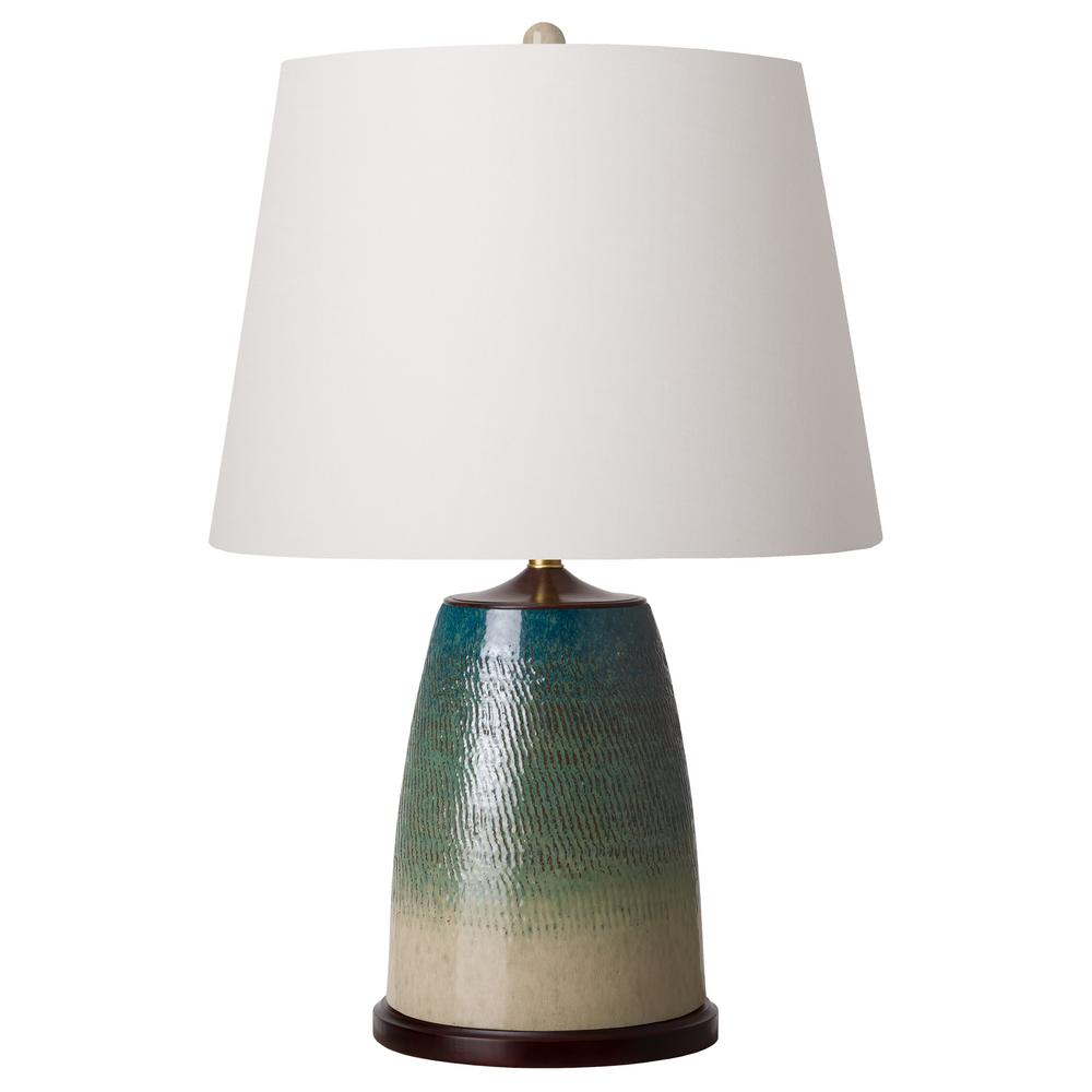 green ceramic table lamp