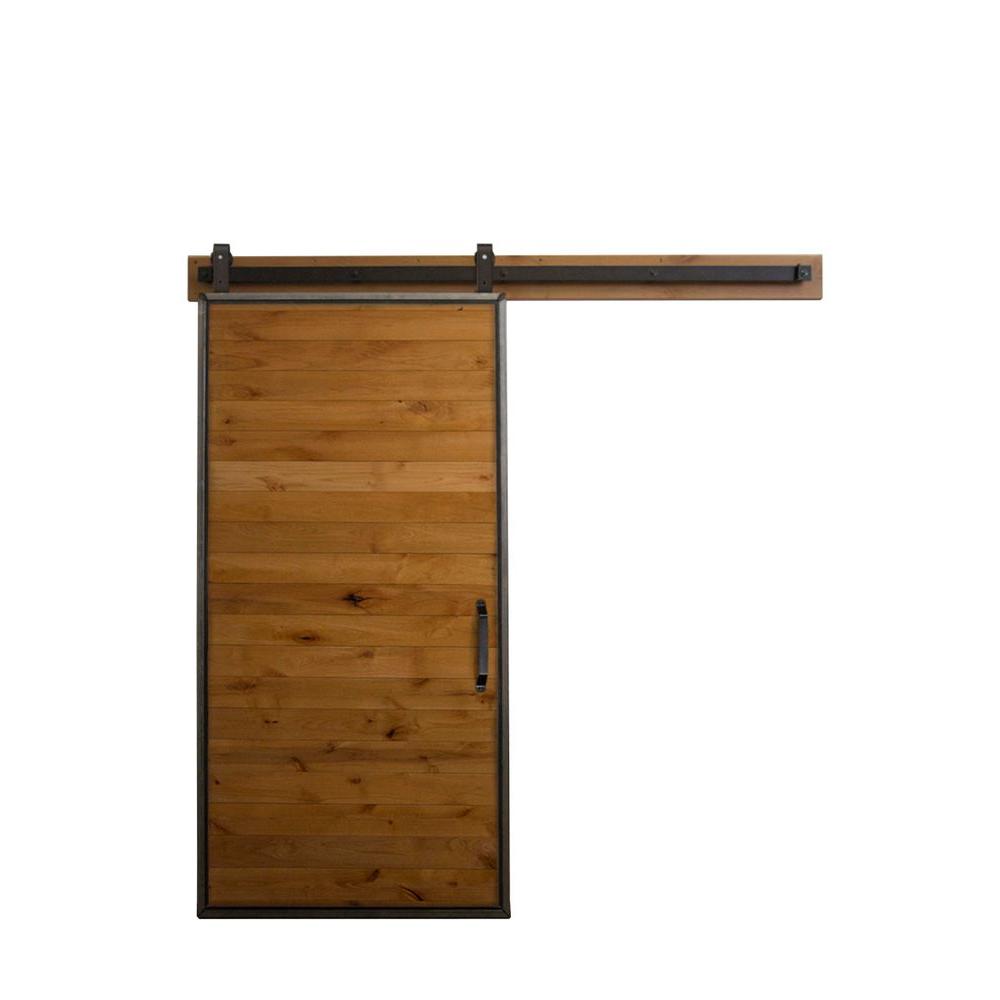 Rustica Hardware 36 inch x 84 inch Mountain Modern Clear Wood Barn Door with... by Rustica Hardware