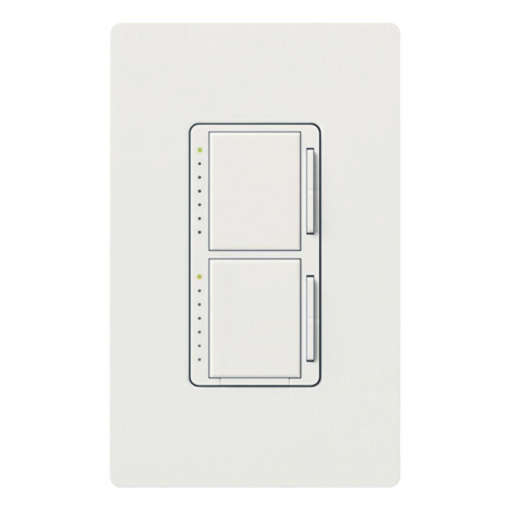 Lutron Maestro 300 Watt Single Pole Dual Dimmer Biscuit Ma L3l3 Bi Maestro 300 Watt Single Pole Dual Dimmer Biscuit