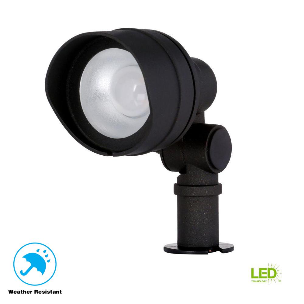 Landscape Flood Lights Lighting The Home Depot Low Voltage 20 Watt Equivalent Black Outdoor Integrated Led Landscape Flood Light