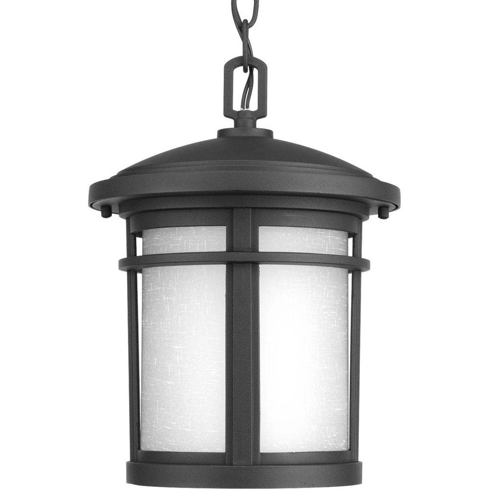 Progress Lighting Wish Collection 1 Light Outdoor Black Hanging Lantern