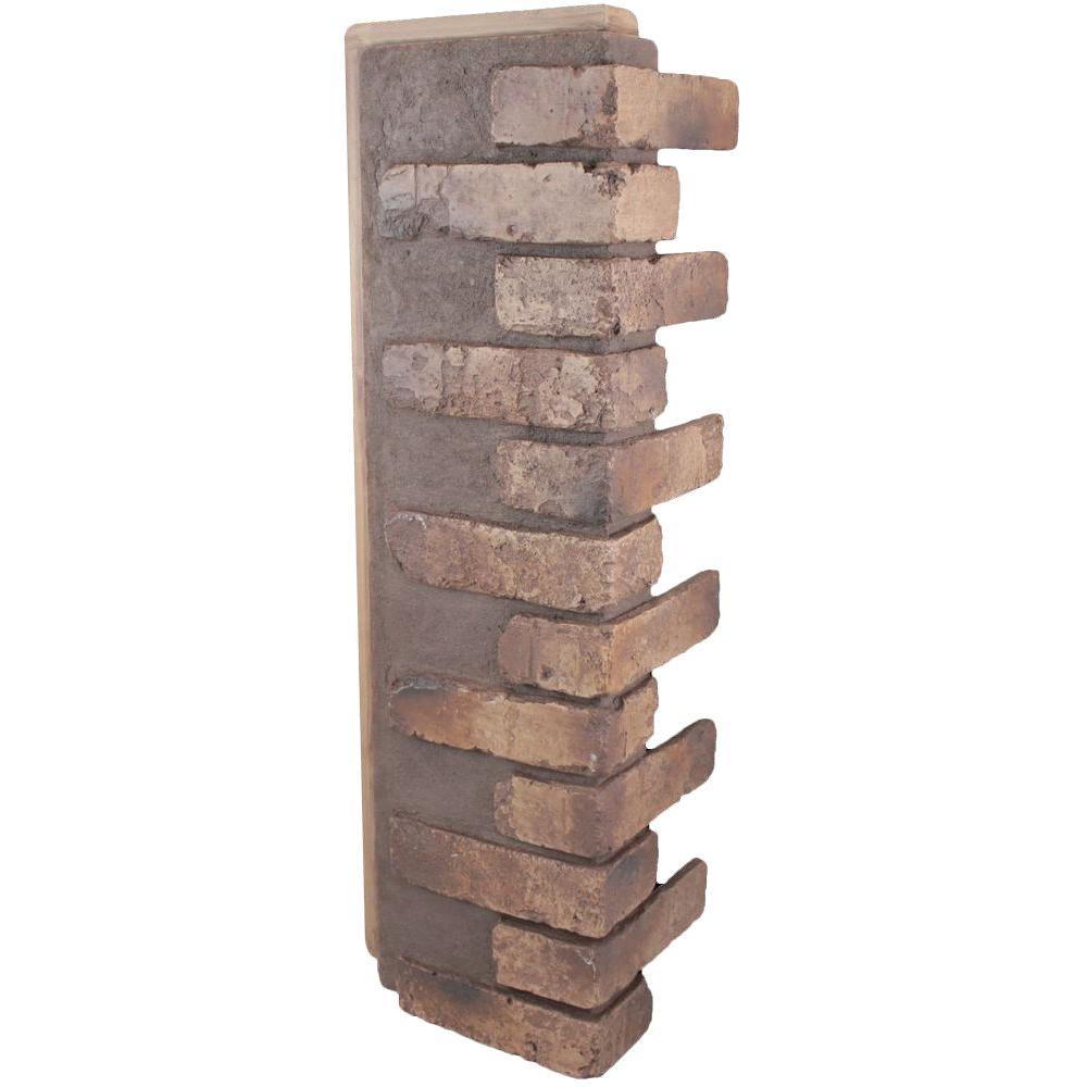 Superior Building Supplies Adobe Brown 32 1 2 In X 9 3 4 8 Adobe Brown 32 1 2 In X 9 3 4 8 Faux Reclaimed Brick Outside Corner