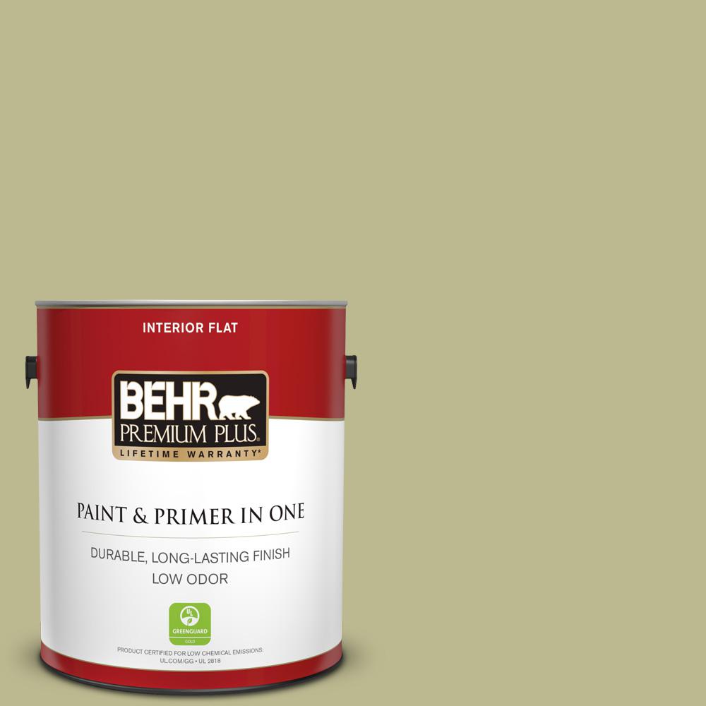 BEHR PREMIUM PLUS 1 gal. S3404 Back to Nature Flat Low Odor Interior