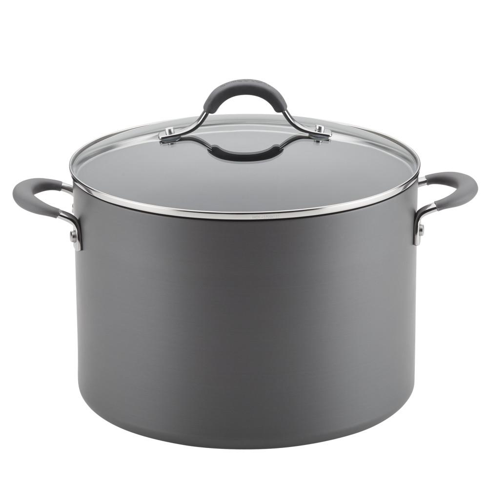 Circulon Radiance 10 qt. Hard-Anodized Aluminum Nonstick Stock Pot in