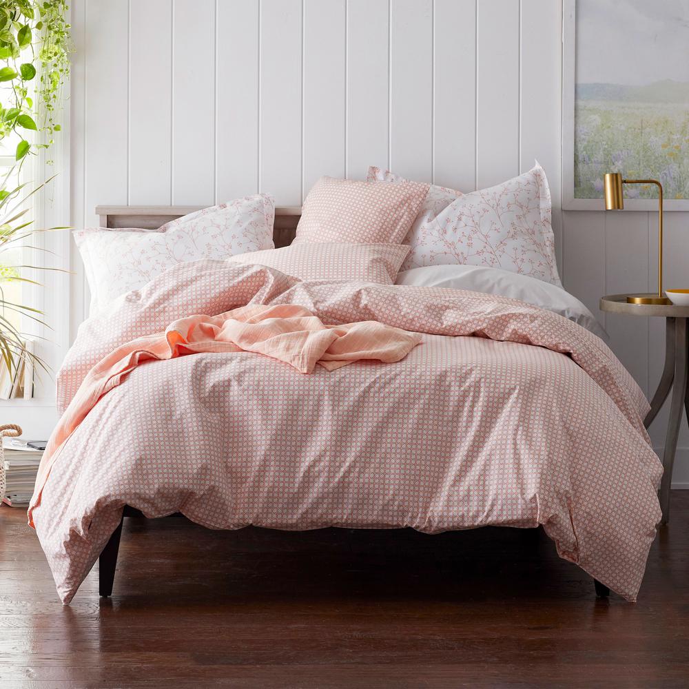 The Company Store Kirby Basketweave Melon Cotton Percale Queen