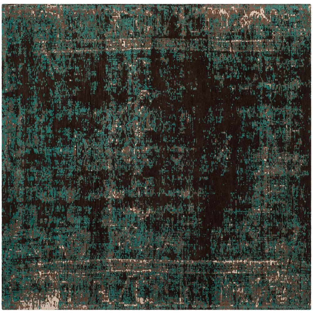 Safavieh Classic Vintage Teal/Brown 6 ft. x 6 ft. Square Area Rug 
