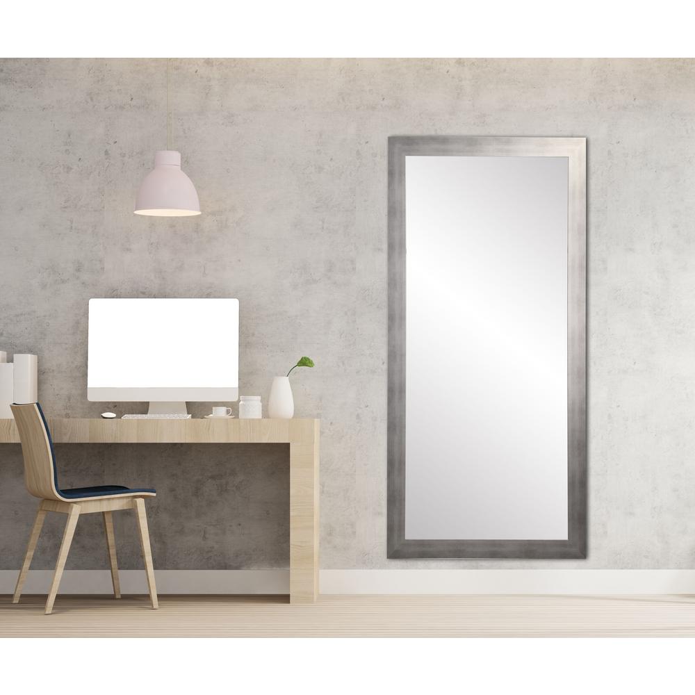 Brandtworks Muted Cool Silver Decorative Floor Mirror Av40tall The Home Depot Brandtworks Muted Cool Silver