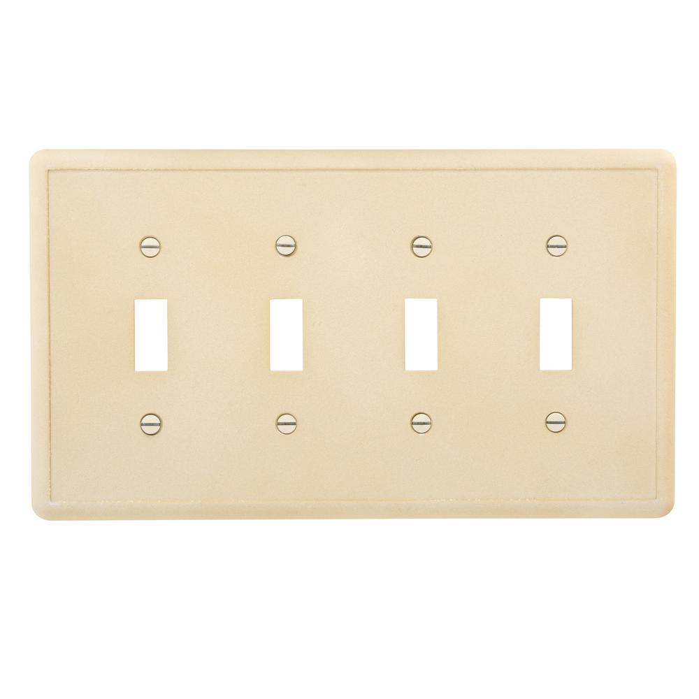 Hampton Bay 3 Toggle Wall Plate Travertine Swp106 01 The Home Depot
