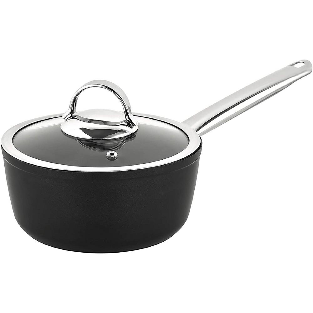Gotham Steel 3 qt. Aluminum TiCeramic Nonstick Sauce Pan with Glass Lid1048 The Home Depot
