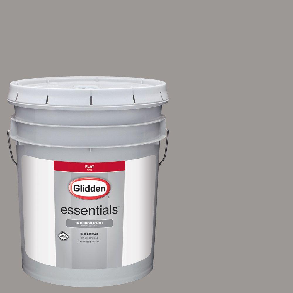 Glidden Essentials 5 Gal Hdgcn51u Stone Grey Flat Interior Paint Hdgcn51u Stone Grey Flat Interior Paint