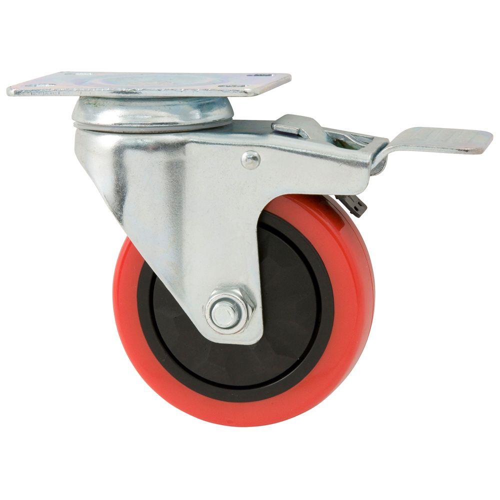 Everbilt 3 in. Soft Rubber Rigid Caster with 175 lb. Load Rating ...