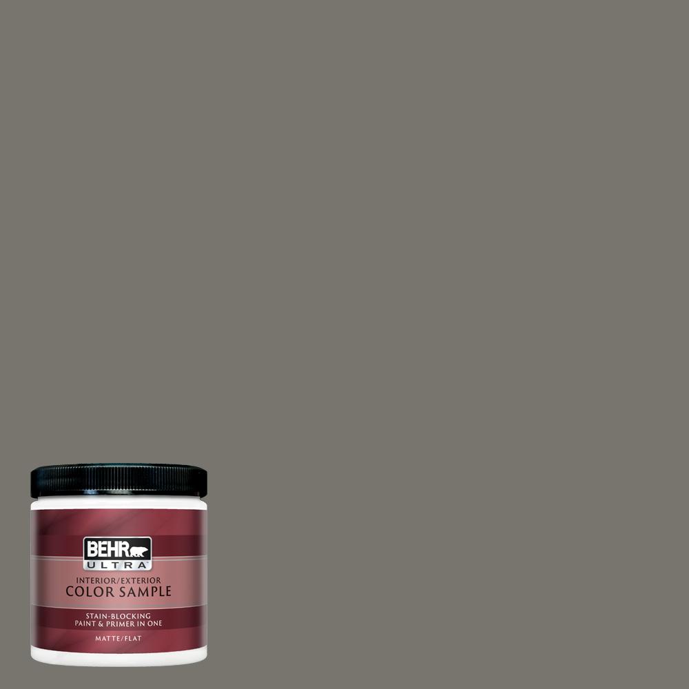 Matte Shale oz. and Paint  Slippery 8 One Primer ULTRA #PPU24-06 Interior/Exterior in BEHR Sample