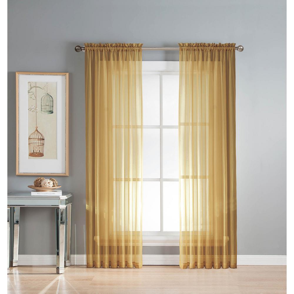 Window Elements Sheer Diamond Sheer Voile Extra Wide 84 In L Rod