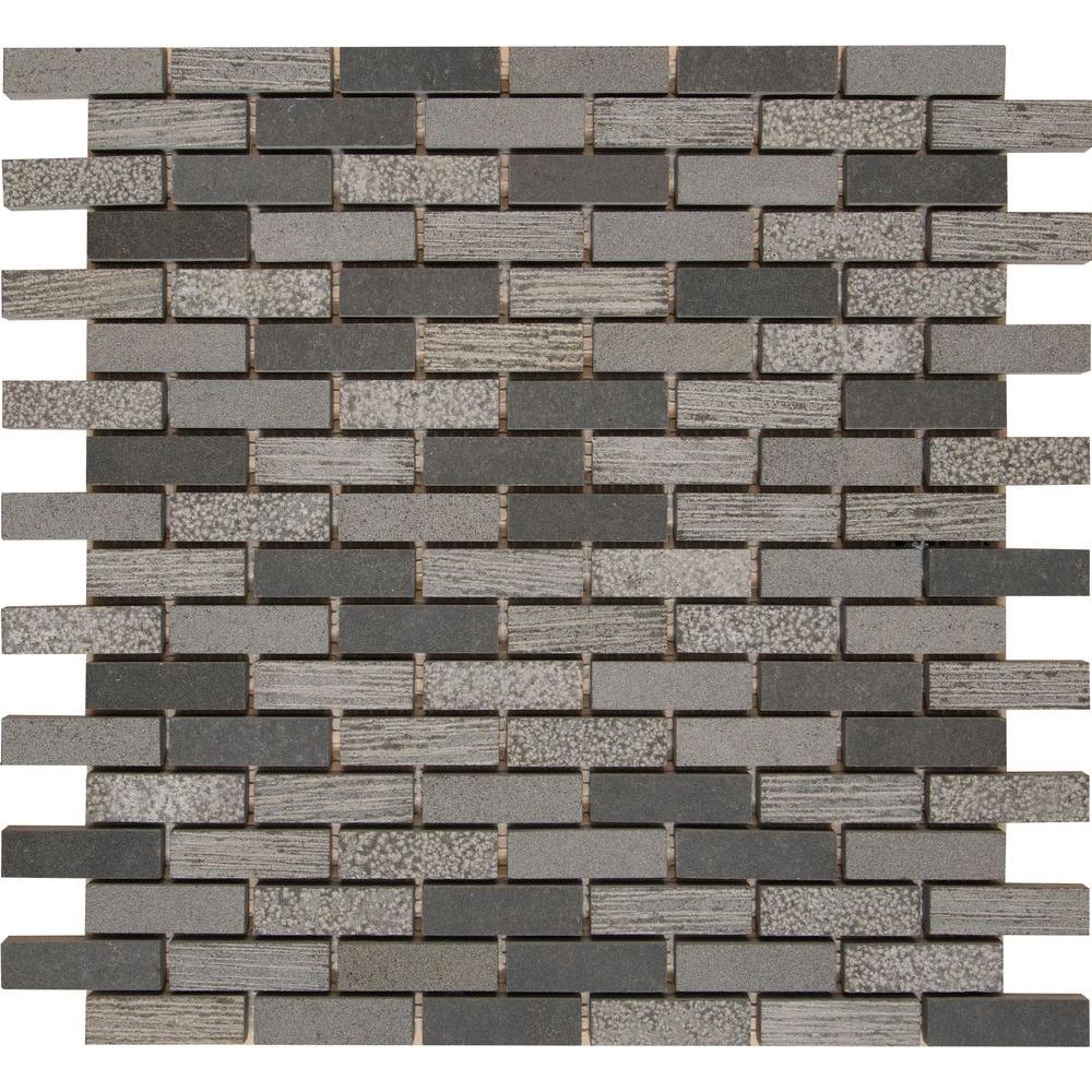 MSI Shale 12 in. x 12 in. x 10mm Natural Basalt MeshMounted Mosaic