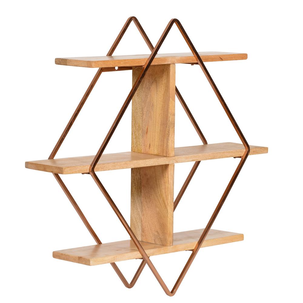 Madeleine Home Tignes 5 75 In X 24 Rose Gold Iron - Rose Gold Wall Shelves Madeleine Home Tignes 5 75 In X 24 Rose Gold Iron - Rose Gold Wall Shelves