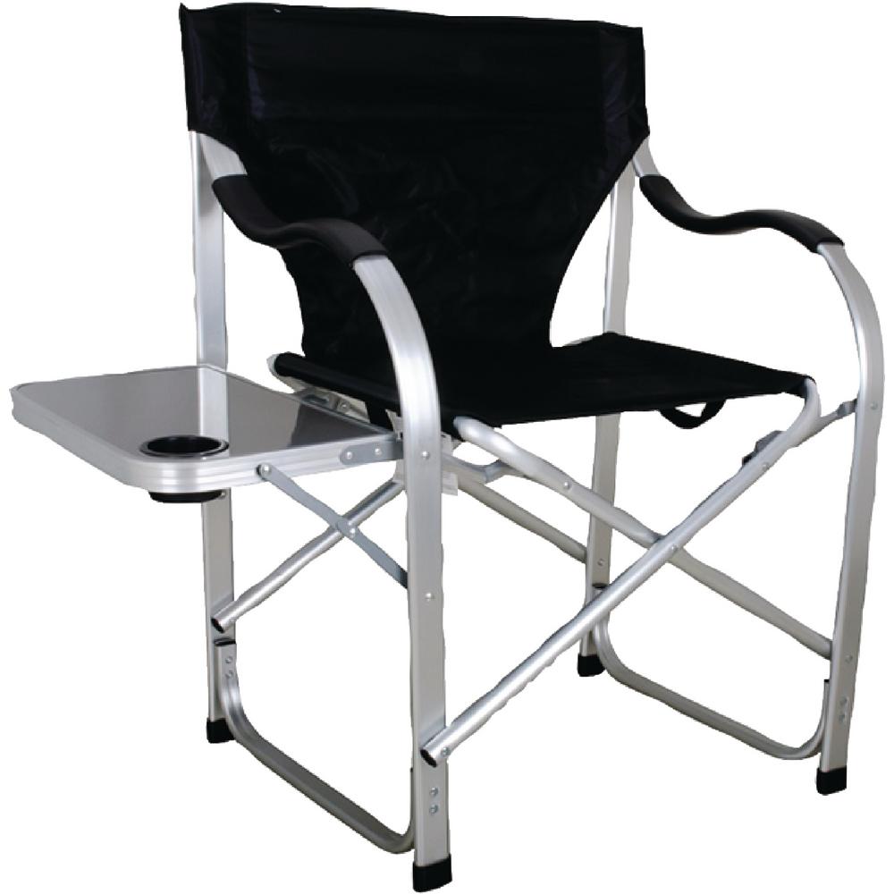 Ming S Mark Stylish Camping Heavy Duty Folding Black Ming S Mark Stylish Camping Heavy Duty Folding Black Director Chair With Side Table