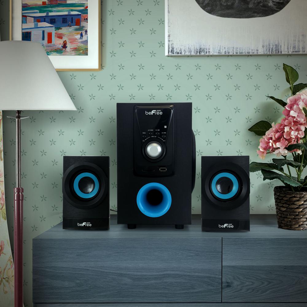 befree sound 2.1 channel surround sound bluetooth speaker system