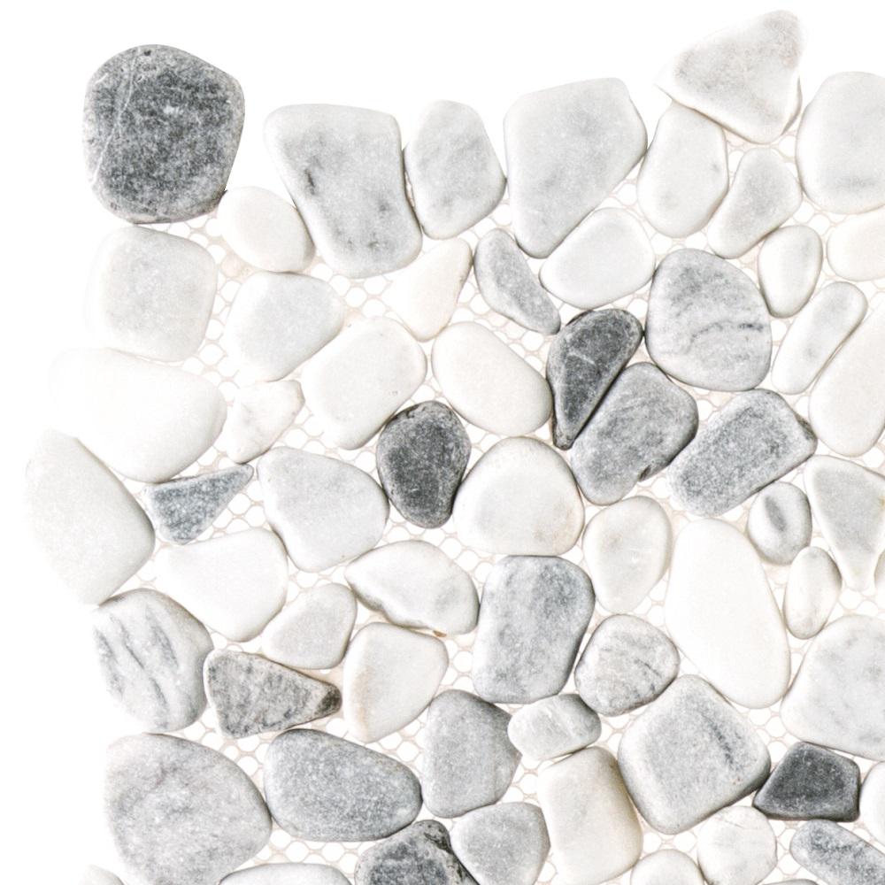 Jeffrey Court Carrara River Rocks 3 In X 6 10 5 Mm Marble Jeffrey Court Carrara River Rocks 3 In