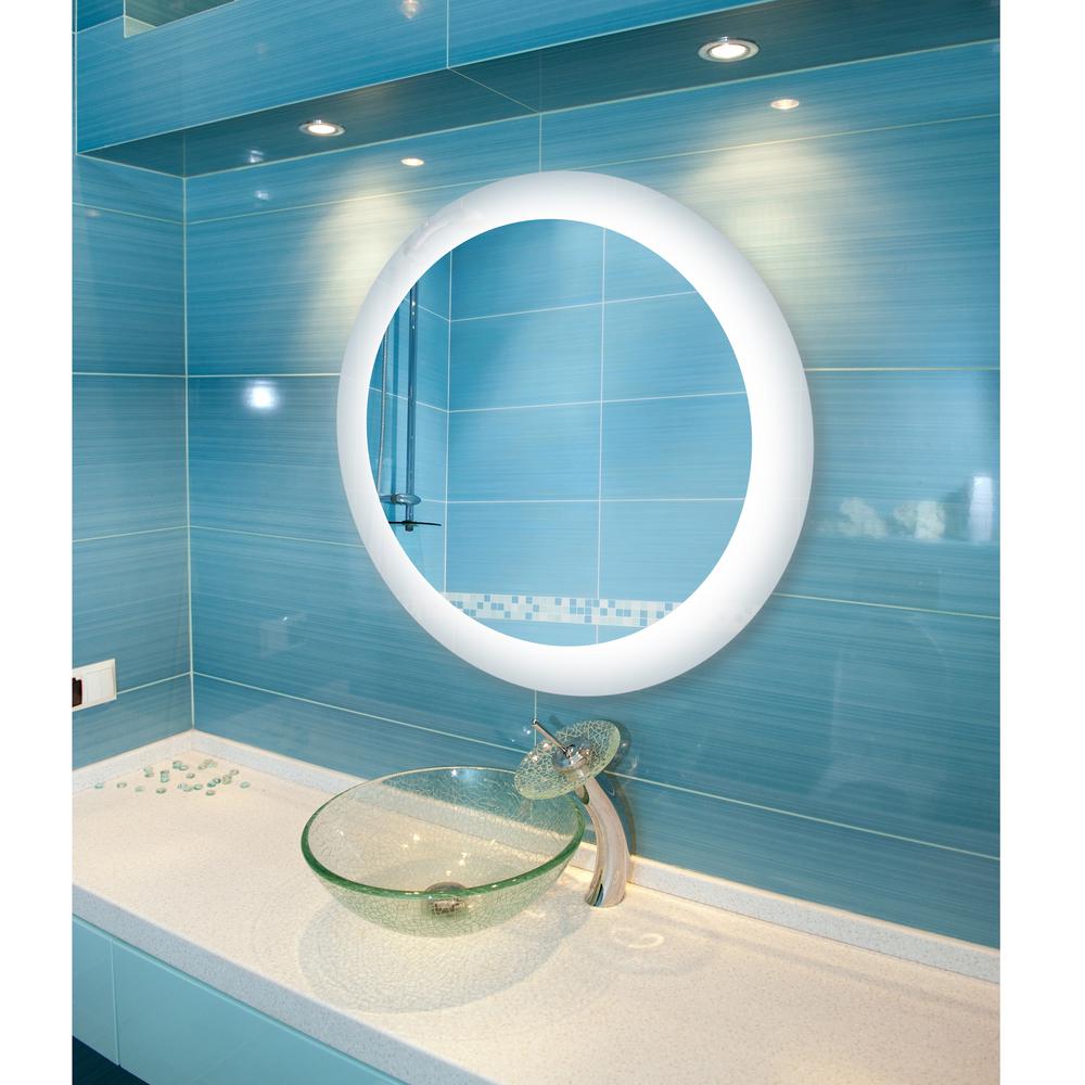 Dyconn 22 In Circle Round Led Wall Mounted Backlit Vanity Bathroom Mirror With Touch On Off Dimmer And Anti Fog Function Dyconn 22 In Circle Round Led Wall Mounted Backlit Vanity Bathroom Mirror With Touch On Off Dimmer And Anti Fog Function