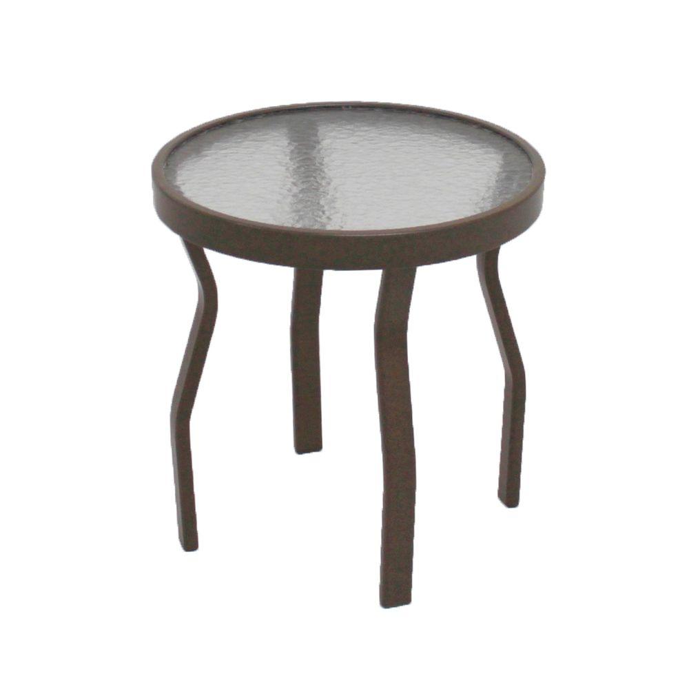 Brownstone Acrylic Top Commercial Patio Side Table Brownstone Acrylic Top Commercial Patio Side Table