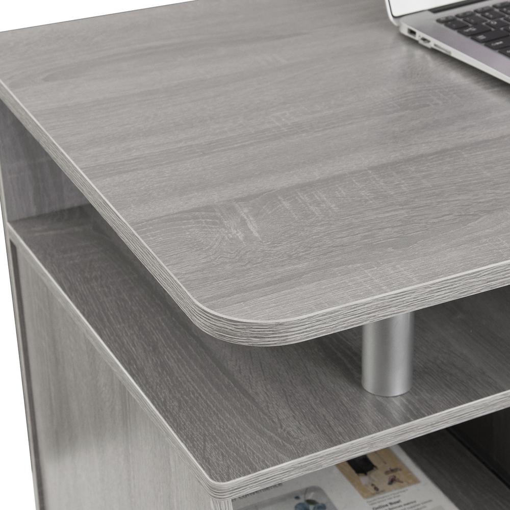 Techni Mobili 48 In Gray Rectangular 2 Drawer Computer Desk With