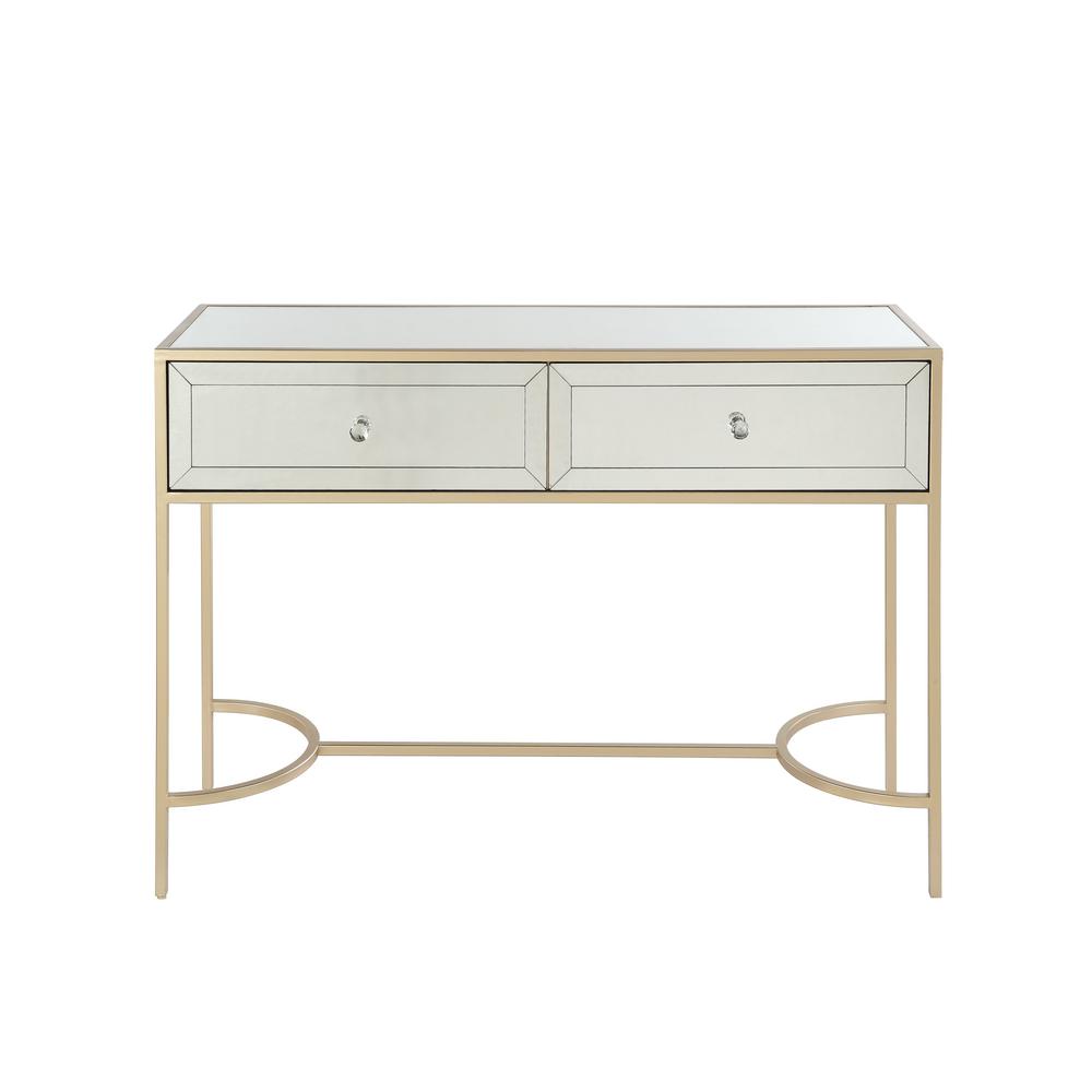 Acme Furniture Wisteria Mirrored And Rose Gold Sofa Table 80608 Acme Furniture Wisteria Mirrored And Rose Gold Sofa Table