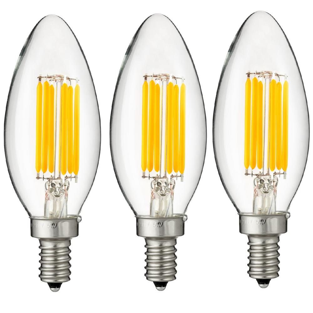 Sunlite 60Watt Equivalent B11 220277 Volt LED Light Bulb in Warm White, 2700K (3Pack)HD02446 Sunlite 60Watt Equivalent B11 220277 Volt LED Light Bulb in Warm White, 2700K (3Pack)HD02446