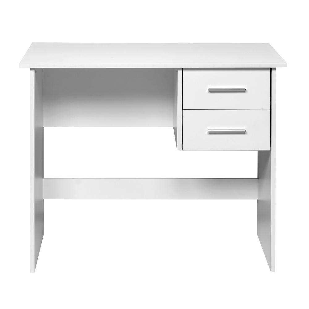 Onespace Adina White Writing Desk With Two Drawers 50 700501 The