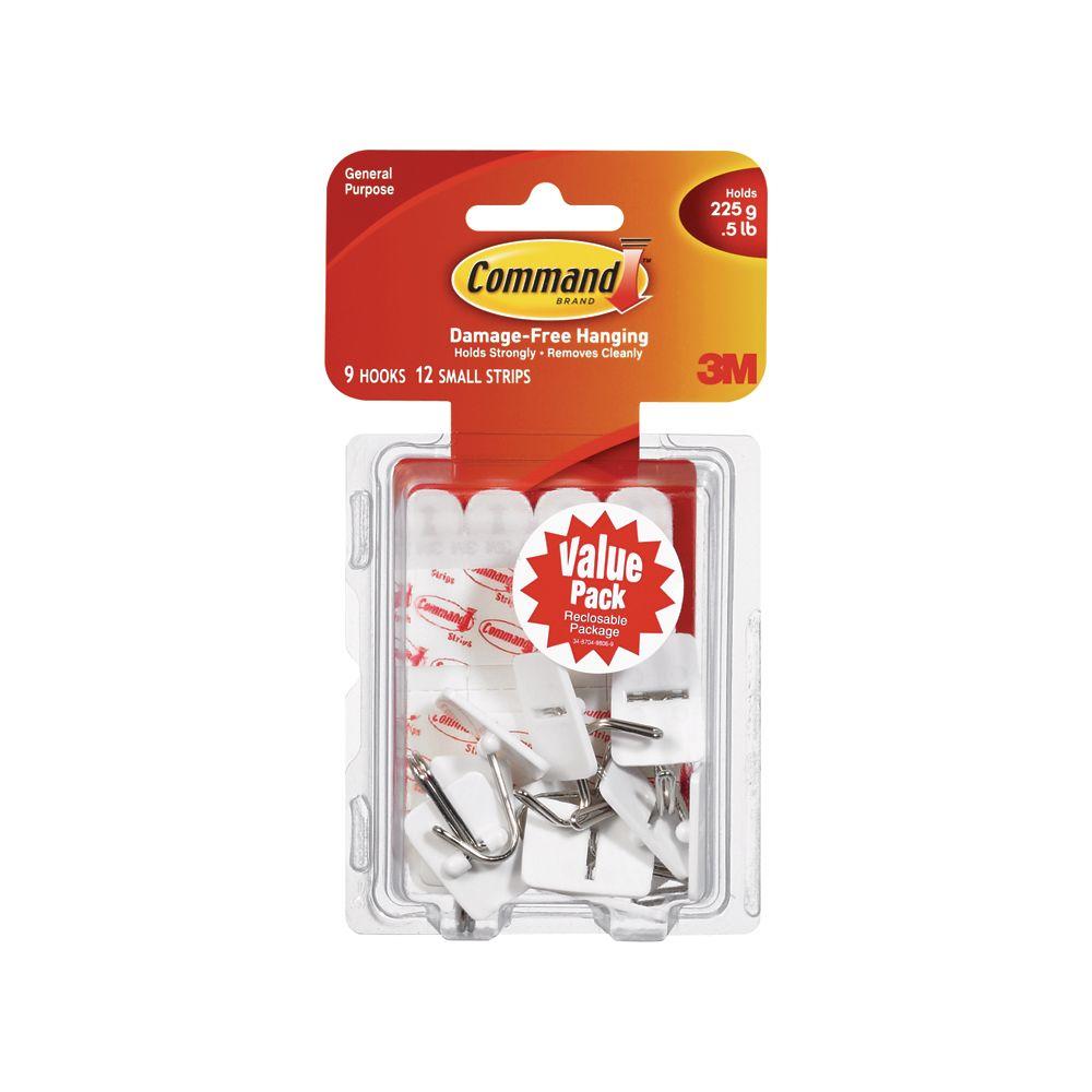 Command 7 5 Lb 5 In White Jumbo Plastic Hook 1 Hook 4 Strips