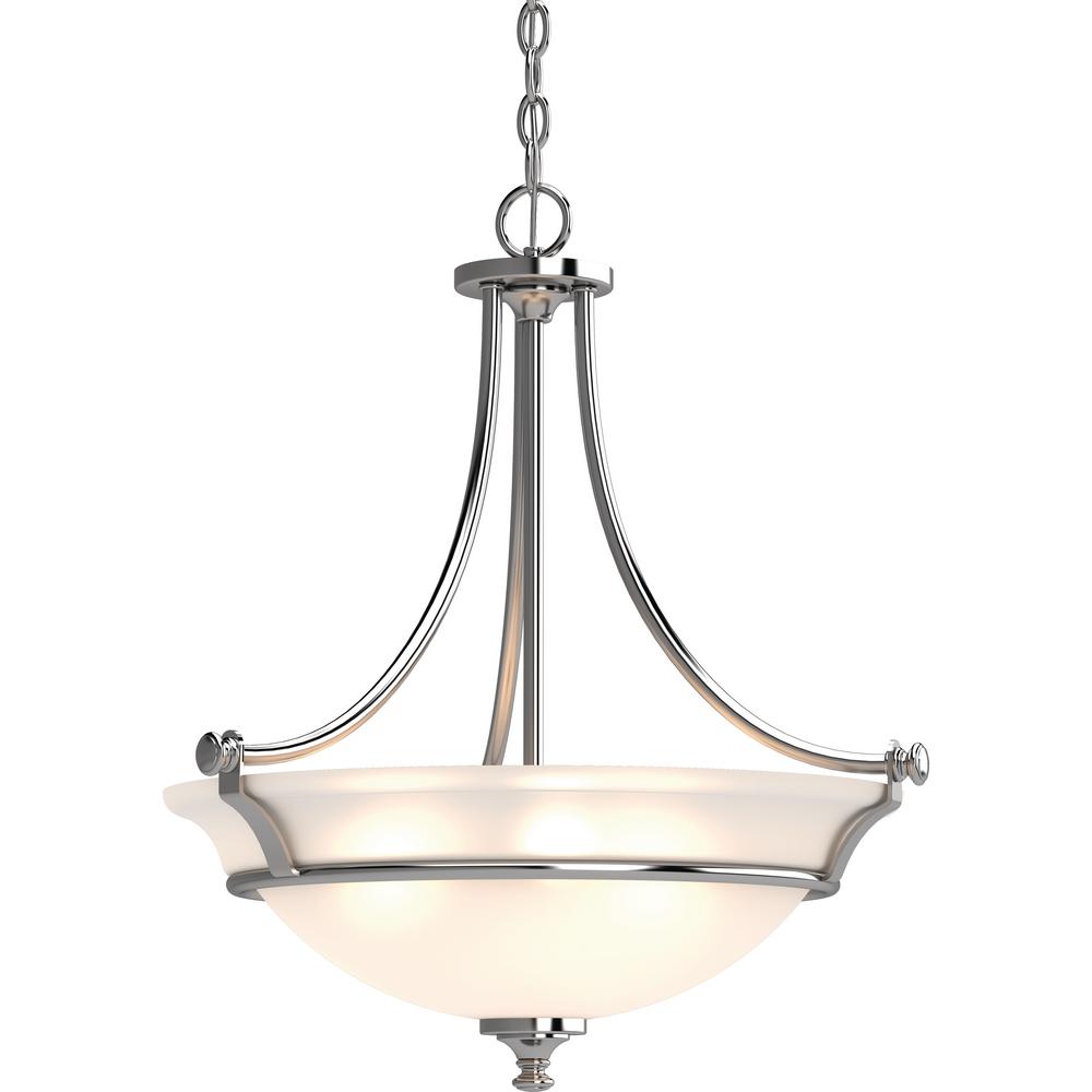 Volume Lighting Tes 3 Light Chrome Indoor Hanging Pendant With Frosted Gl Bowl Volume Lighting Tes 3 Light Chrome Indoor Hanging Pendant With Frosted Gl Bowl