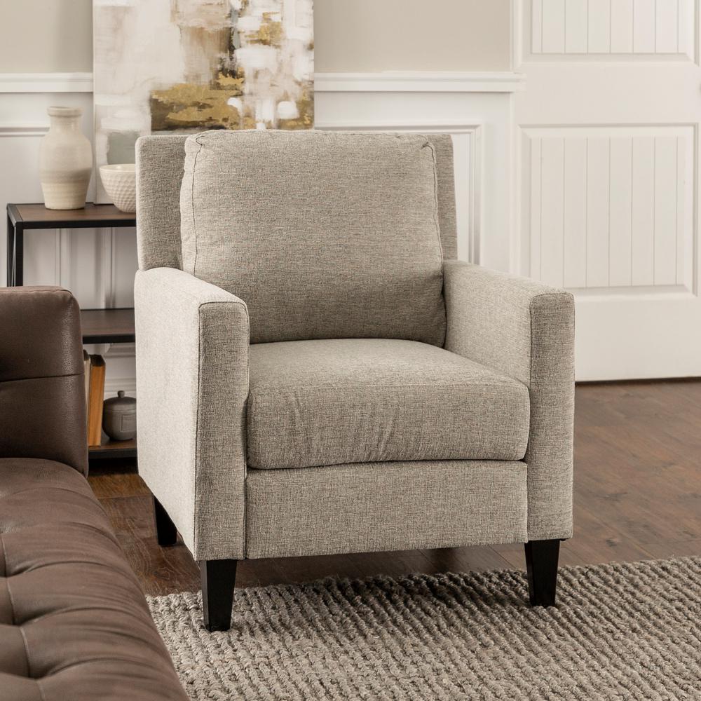 Walker Edison Furniture Company Grey Pillow Back Accent Chair Grey Pillow Back Accent Chair