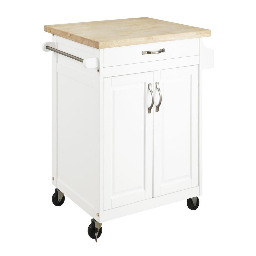 Dorel Living Rima White Kitchen Island FH6545W - The Home Depot