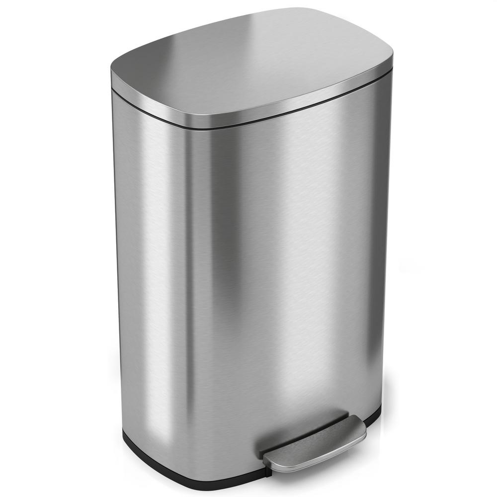 Rectangular Stainless Steel Kitchen Trash Can at Norma Baade blog