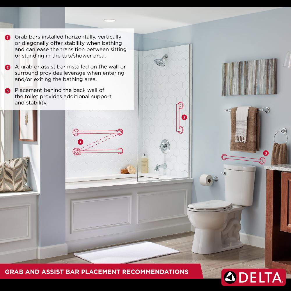 Generic Delta Corner Shelf With Towel Bar