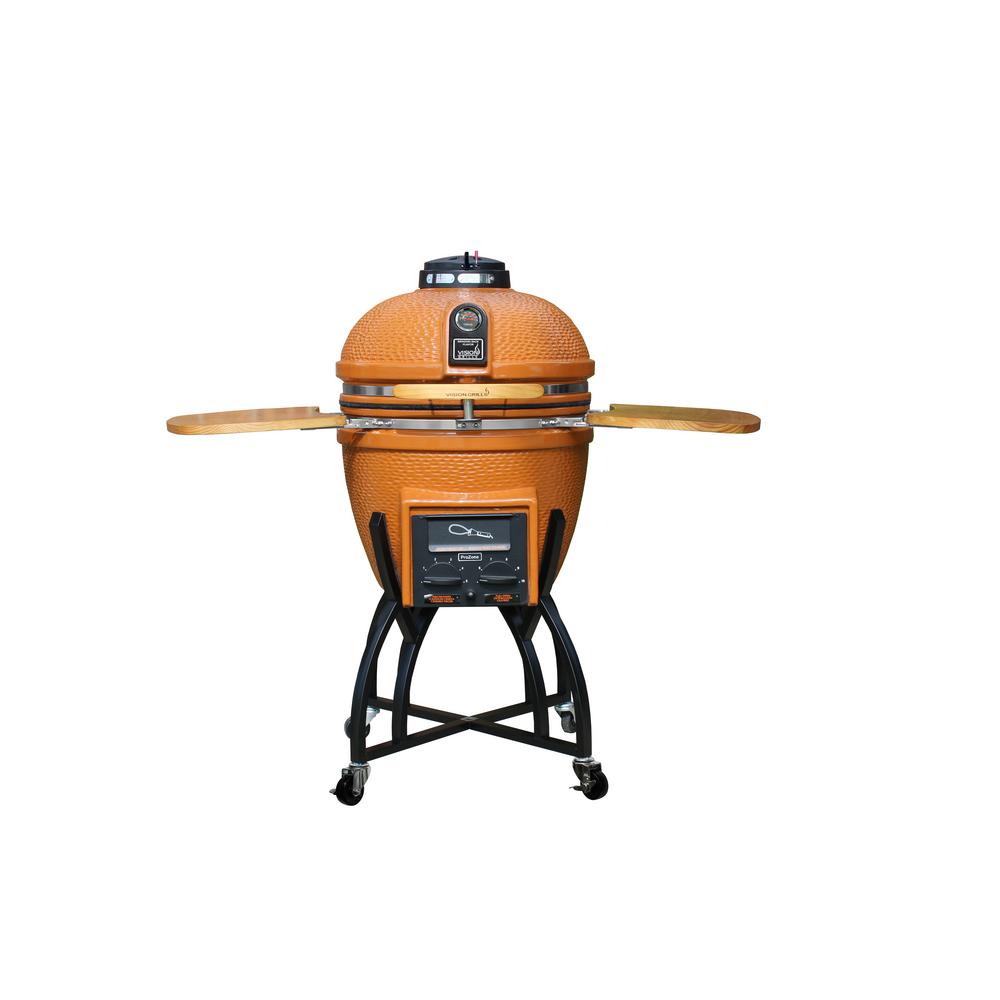 Do Joe Clic Ii Charcoal Grill In Red Kj23rhc The Home Depot Do Professional Ceramic Charcoal Grill In Orange With Cover