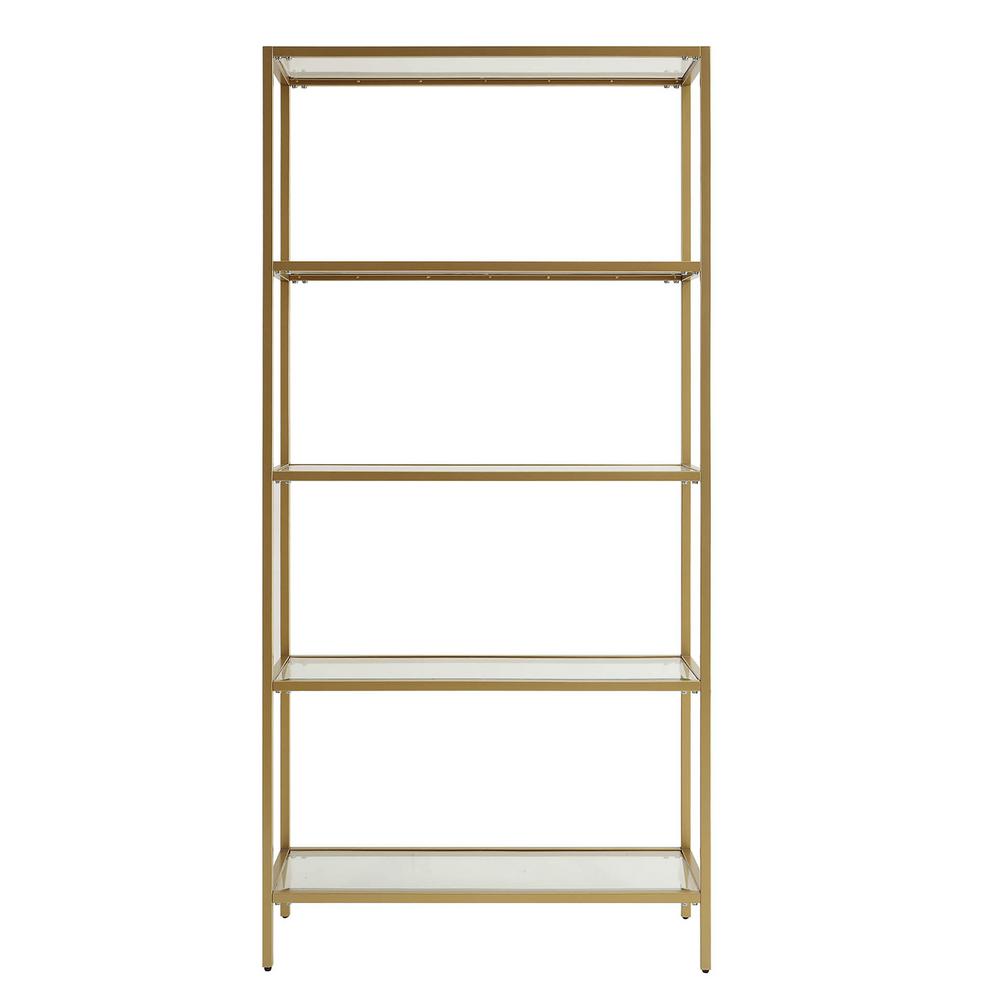 Carolina Cottage Marcello Gold Glass Shelf Bookcase Cl7234g Gld