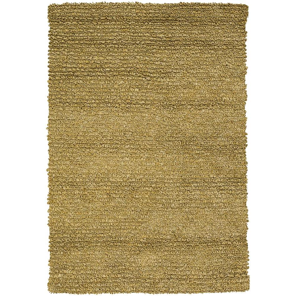 Chandra Zeal Olive Green 5 Ft X 8 Indoor Area Rug