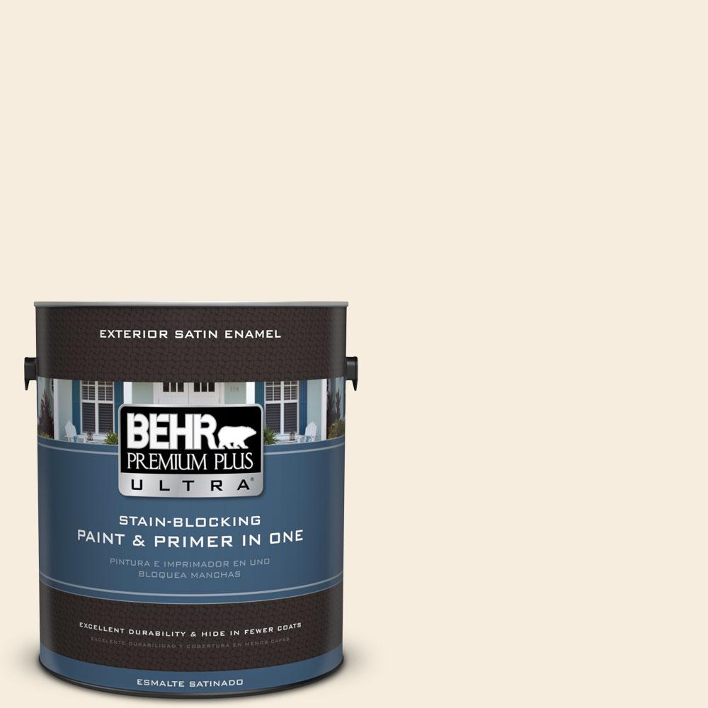BEHR Premium Plus Ultra 1gal. PPU510 Heavy Cream Satin Enamel