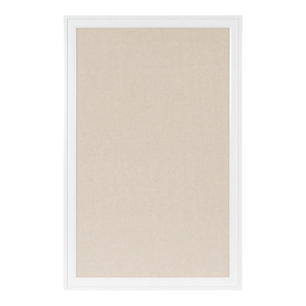 DesignOvation Bosc White Pinboard Memo Board-214730 - The Home Depot